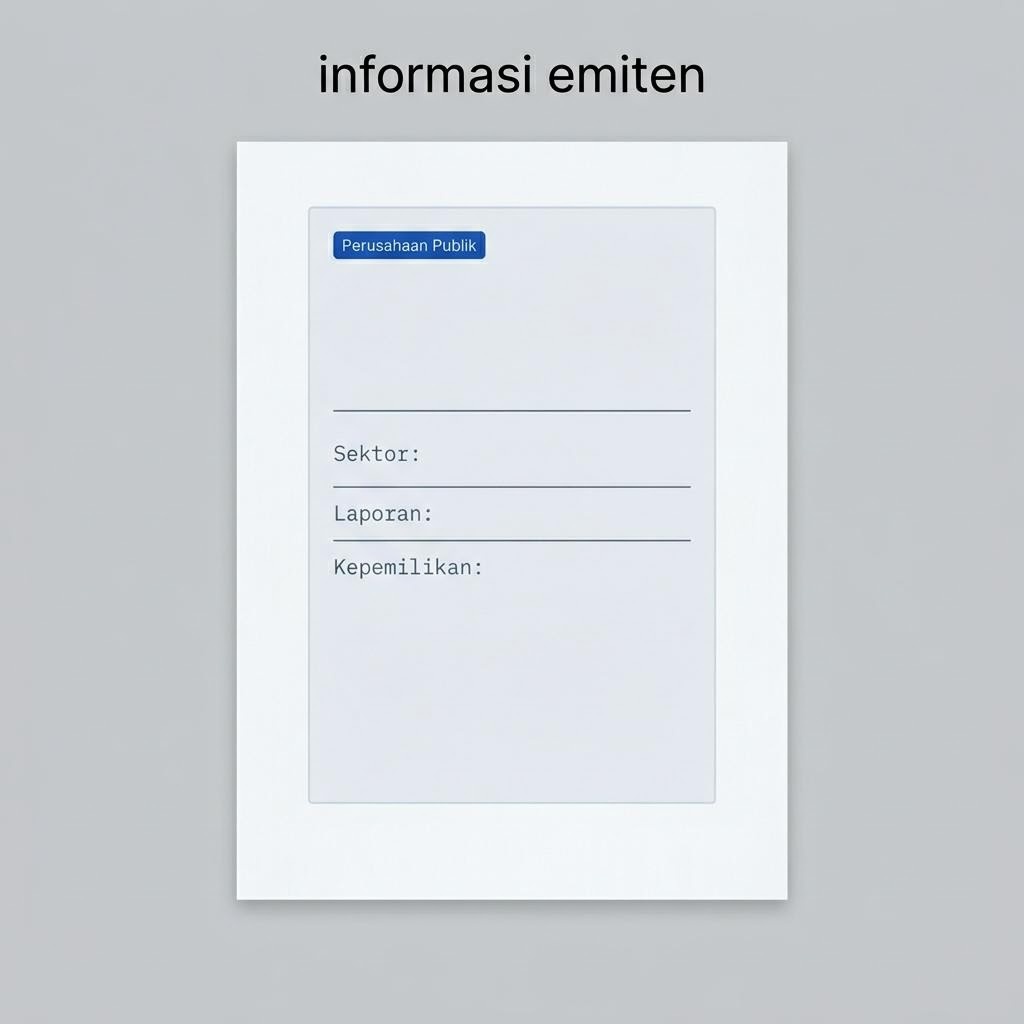 Kartu laporan emiten dengan label status perusahaan publik